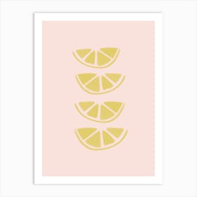 Lemons Slices Art Print