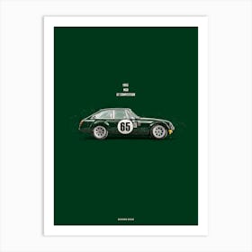 Cars in Colors, MGB GT Competition Art Print