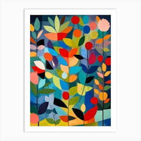 Flowers And Leaves Art Print