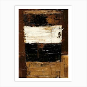 Brown And White 1 Art Print