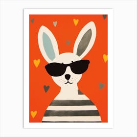 Little Rabbit 5 Wearing Sunglasses Art Print