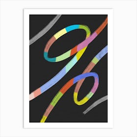 Abstracto Rainbow Art Print