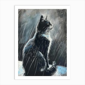 Cat In The Rain 9 Art Print