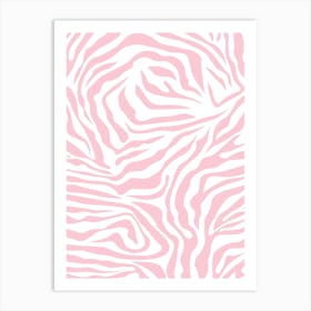 Zebra Stripes Pink Art Print