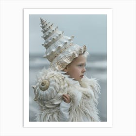 Little Girl With A Shell Art Print