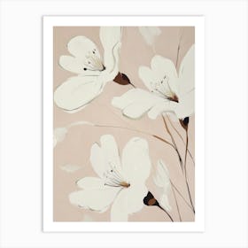 White Blossoms Art Print