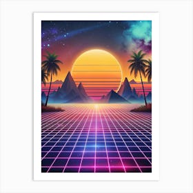 80s Retro Wallpaper Art Print