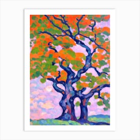 Oregon White Oak 1 tree Abstract Block Colour Art Print