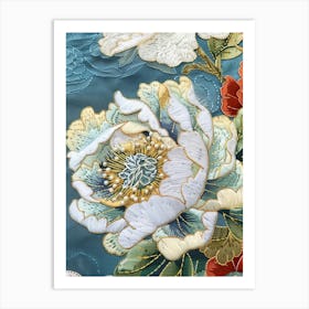 Peony Quilt Art Print