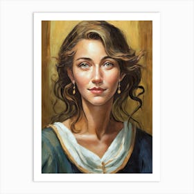 Portrait Of A Young Woman Art Print