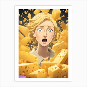 Cheesy Girl Art Print