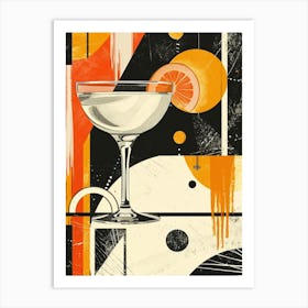 Art Deco Spirtz Inspired Cocktail 2 Art Print