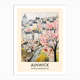 Alnwick (Northumberland) Painting 1 Travel Poster Art Print