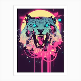 Neon Tiger Art Print