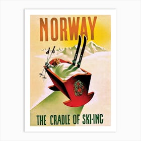 Norway The Cradle Of Skiing Art Print