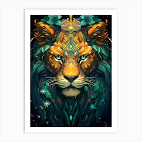 Lion Head 2 Art Print