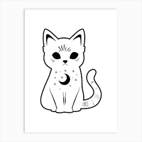 Kawaii Cat Art Print