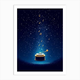 Music Notes In The Sky Poster