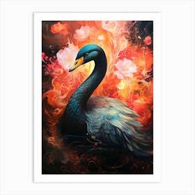 Fire Swan 1 Art Print