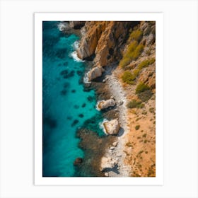 Aerial View Of Cyprus Coast Art Print