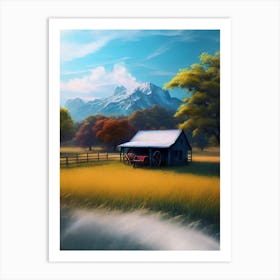 Barn In The Countryside 1 Art Print