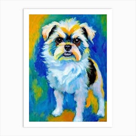 Affenpinscher 3 Fauvist Style Dog Art Print