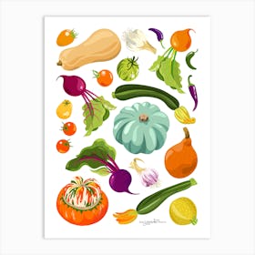 Mixed Veggies Art Print