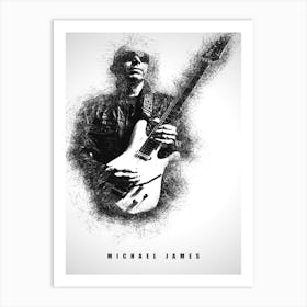 Michael James Guitarist Sketch Art Print