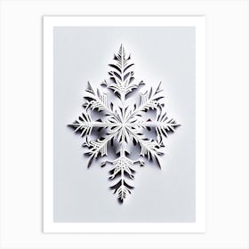 Needle, Snowflakes, Marker Art 2 Art Print