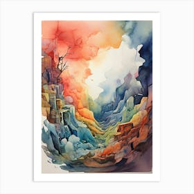 Landscape Watercolor Painting Art Print