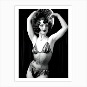 1920's Burlesque Dancer ~Reimagined 83 Art Print