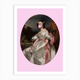 Lady In Pink Art Print