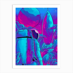 Retro Planet 1 Art Print