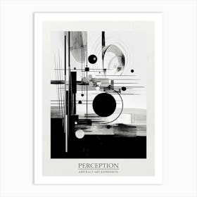 Perception Abstract Black And White 8 Poster Art Print
