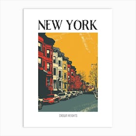 Crown Heights New York Colourful Silkscreen Illustration 2 Poster Art Print