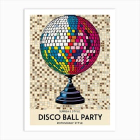 Disco Ball Party Art Print