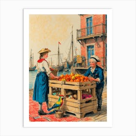 Fruit Stand Art Print