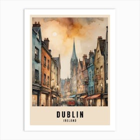 Dublin City Ireland Travel Poster (25) Art Print