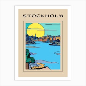 Minimal Design Style Of Stockholm, Sweden 3 Poster Art Print