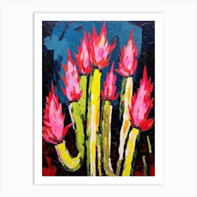 Cactus Painting Chamaecereus Silvestrii 2 Art Print