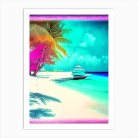 Maldives Beach Soft Colours Tropical Destination Art Print