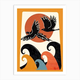 Abstract Art Of Flying Birds 1 Art Print