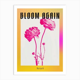 Hot Pink Marigold 2 Poster Art Print