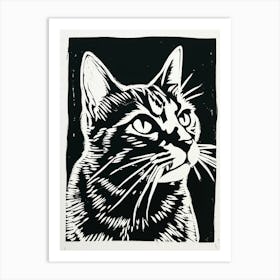 Bengal Linocut Blockprint 4 Art Print