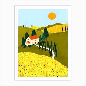 Rolling Hills In Tuscany Art Print
