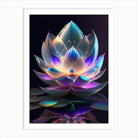 Giant Lotus Holographic 7 Art Print