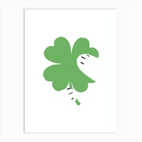 Lucky Clover Hug Kids Art Print