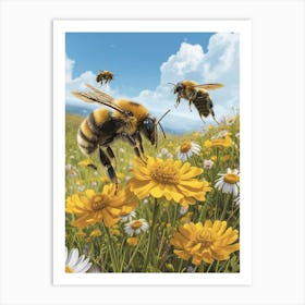 Cuckoo Bee Storybook Illustration 17 Art Print