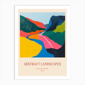 Colourful Abstract Runion National Park France 3 Poster Art Print