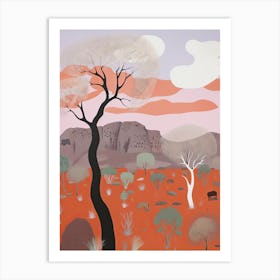 Great Victoria Desert   Australia, Contemporary Abstract Illustration 1 Art Print